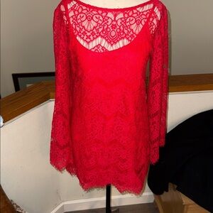 Alexis Katarina Red lace Dress size small